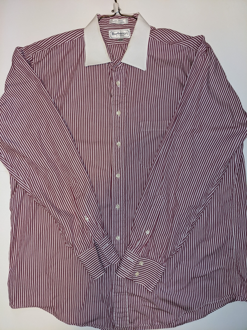 Burberrys Pink and White Striped Dress Shirt - Picture 2 of 7